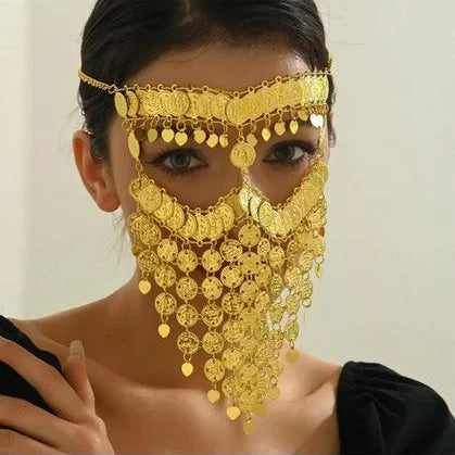 Gold Coin Dancer Face Jewels