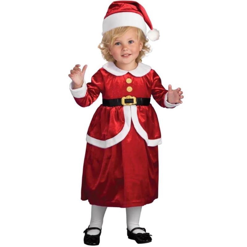 Girls Holiday Santa Dress Costume