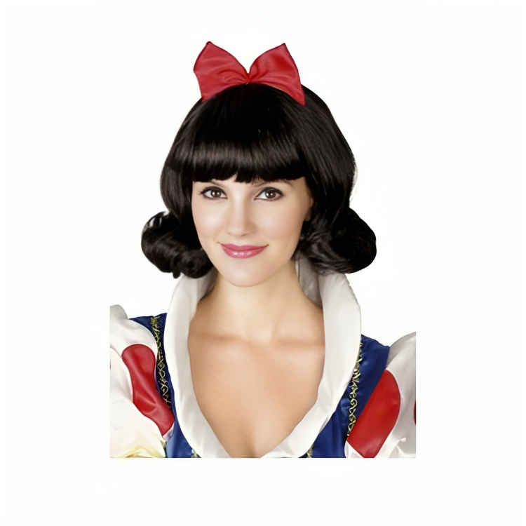 Snow White Wig with Red Bow