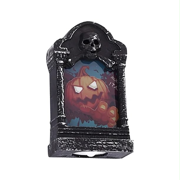 Mini LED Light-Up Halloween Tombstone Tabletop Decorations