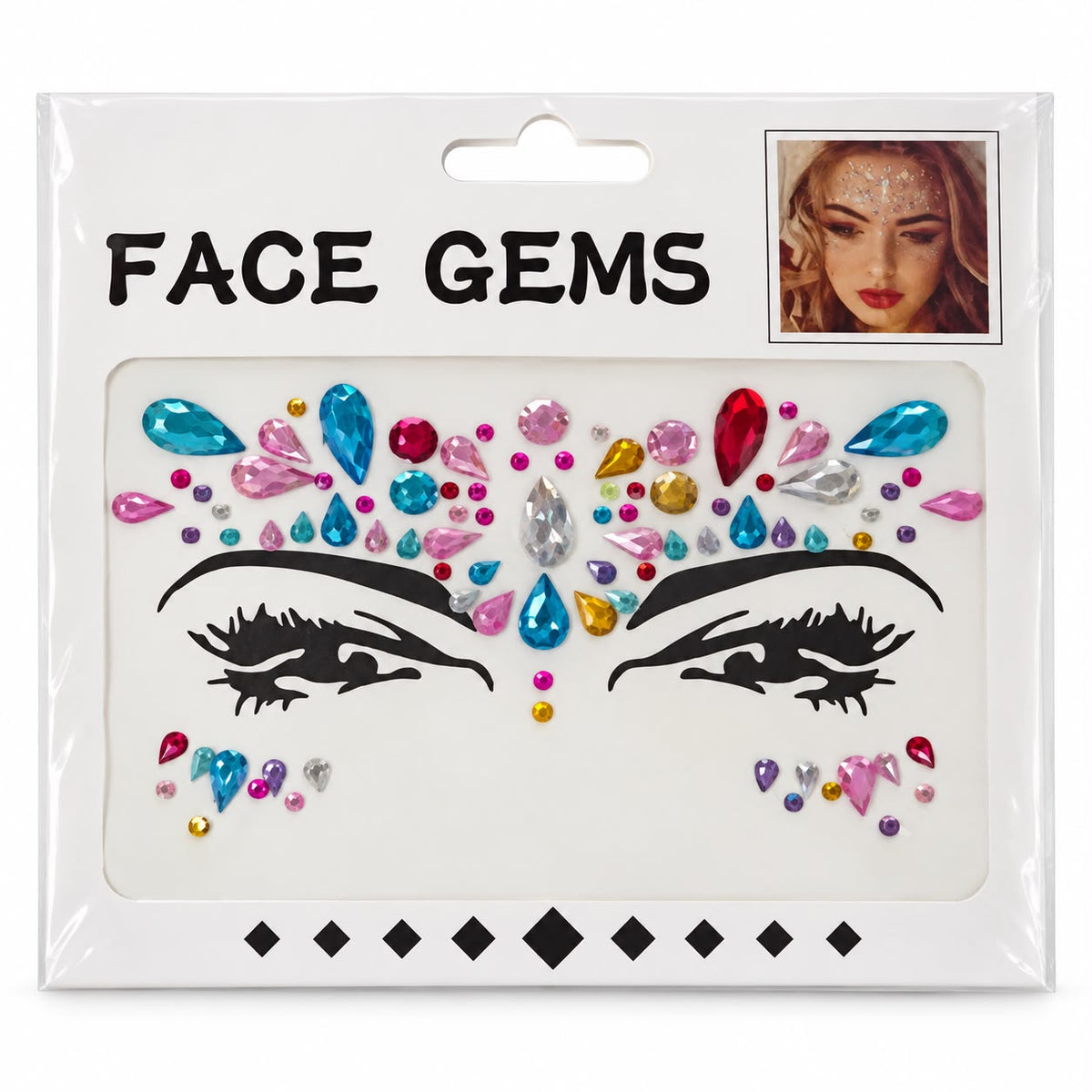 Colorful Face Gems