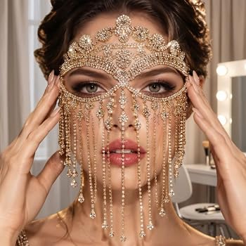 Gold Crystal Dancer Face Jewels