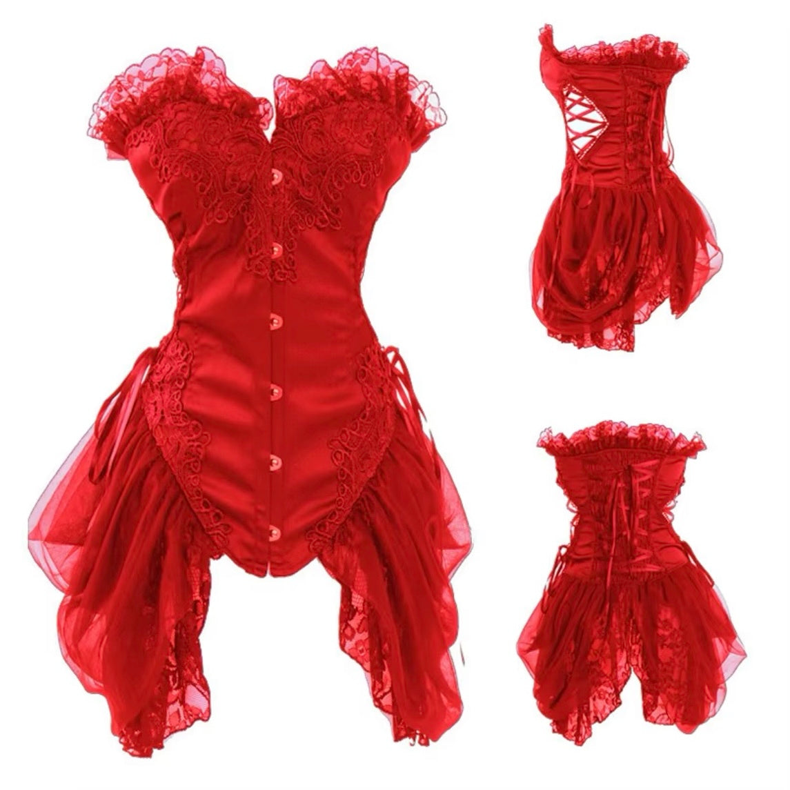 Lace Open-Side Corset