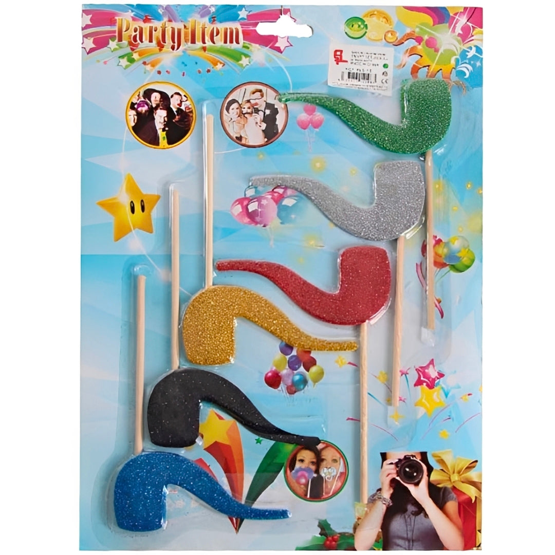 Glitter Mustache Photo Props Set