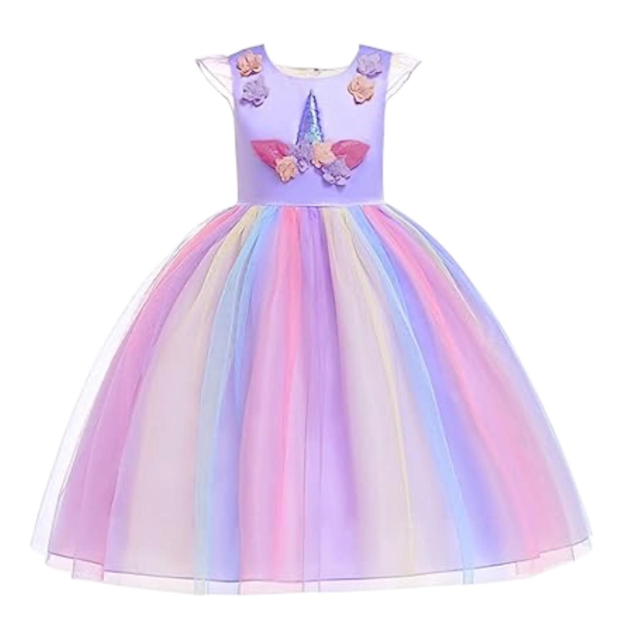 Rainbow Unicorn Princess Dress
