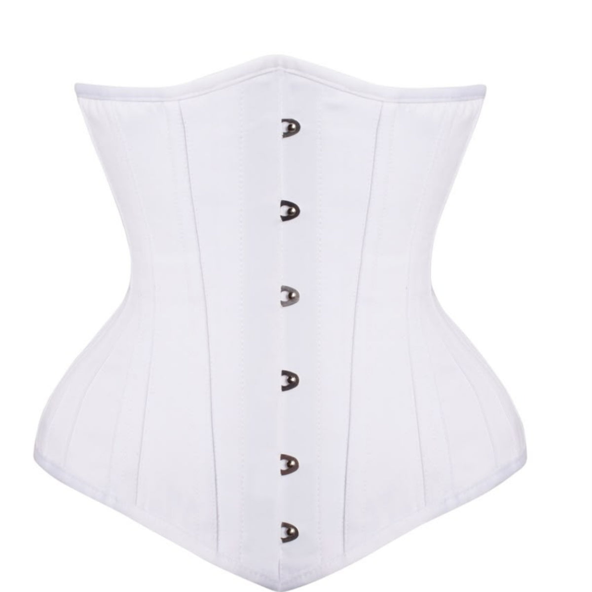White and Red Under bust Corset