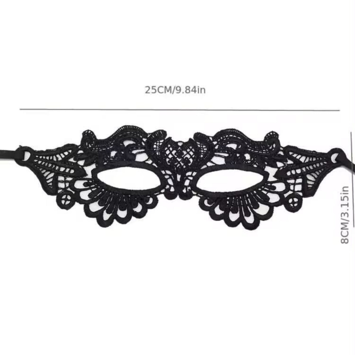 Elegant Black Lace Masquerade Eye Mask