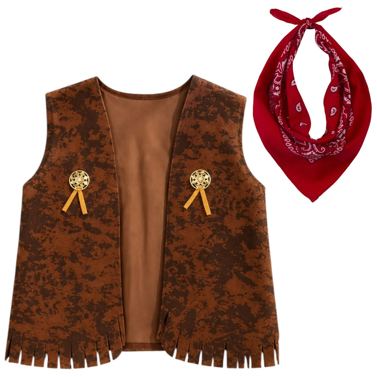 Cowboy Vest and Scarf Set