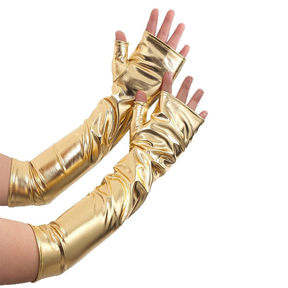 Metallic Fingerless Gloves