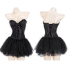 Black Lace Floral Corset Dress