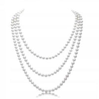 2 White Pearl Necklace Set