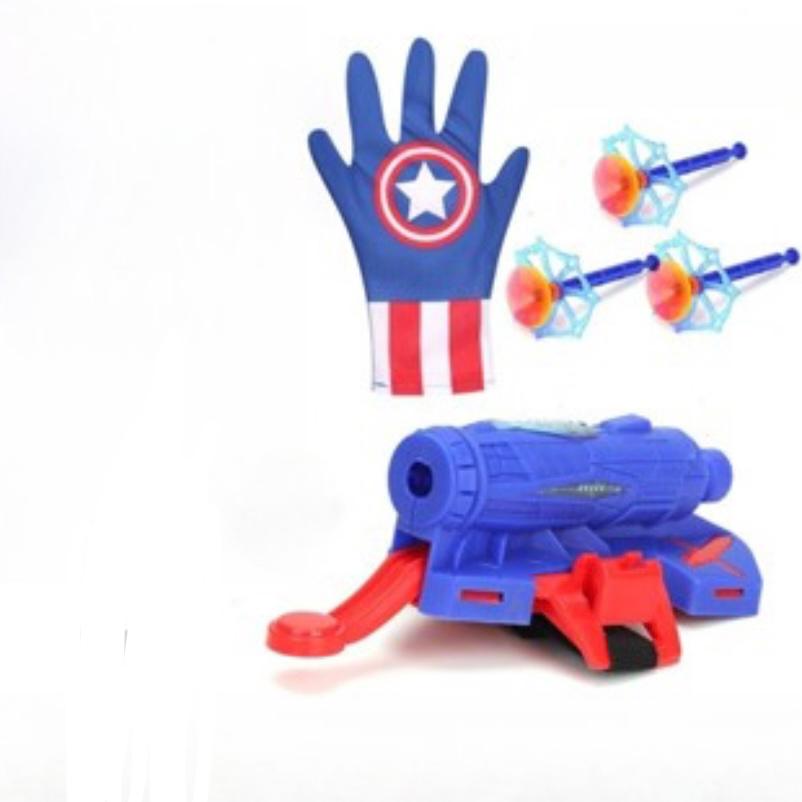 Captain America-inspired hand piece, launcher and projectiles