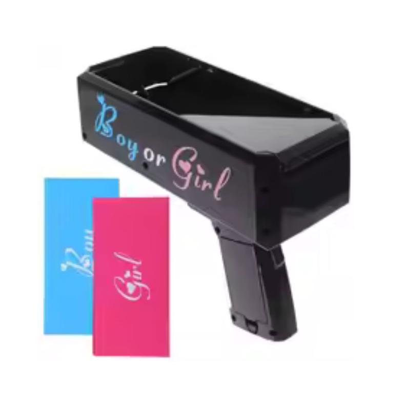Boy or Girl gender reveal smoke launcher with pink and blue cartridges