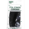 Black foil fringe curtain packaging