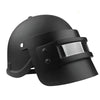 Black battle royale game-style cosplay helmet