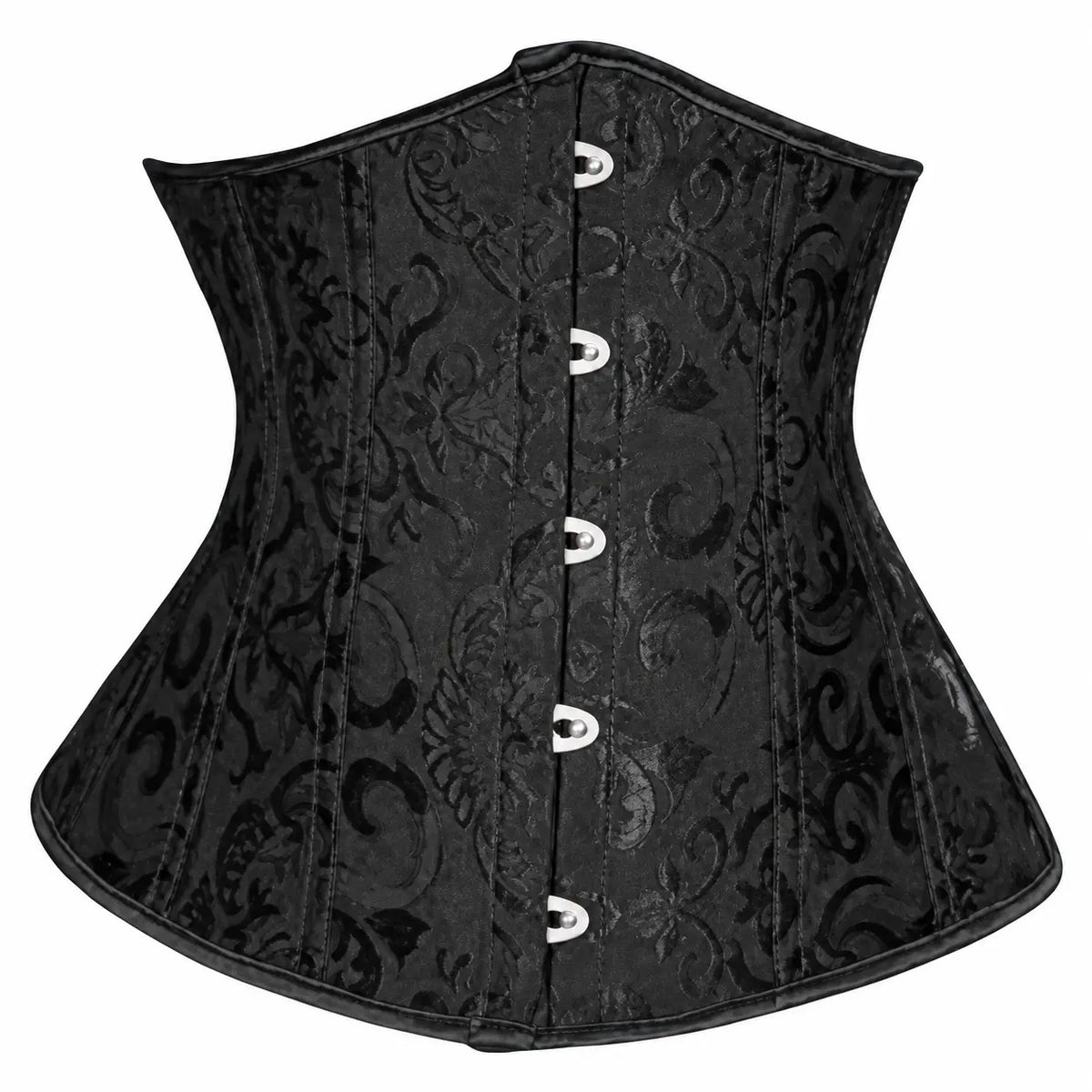 Black Brocade Underbust Corset