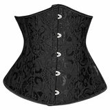 Black Brocade Underbust Corset