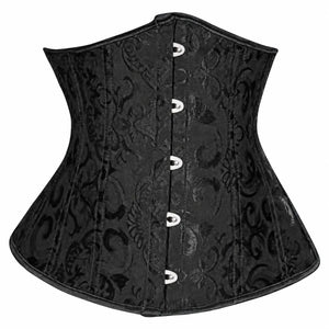 Black Brocade Underbust Corset