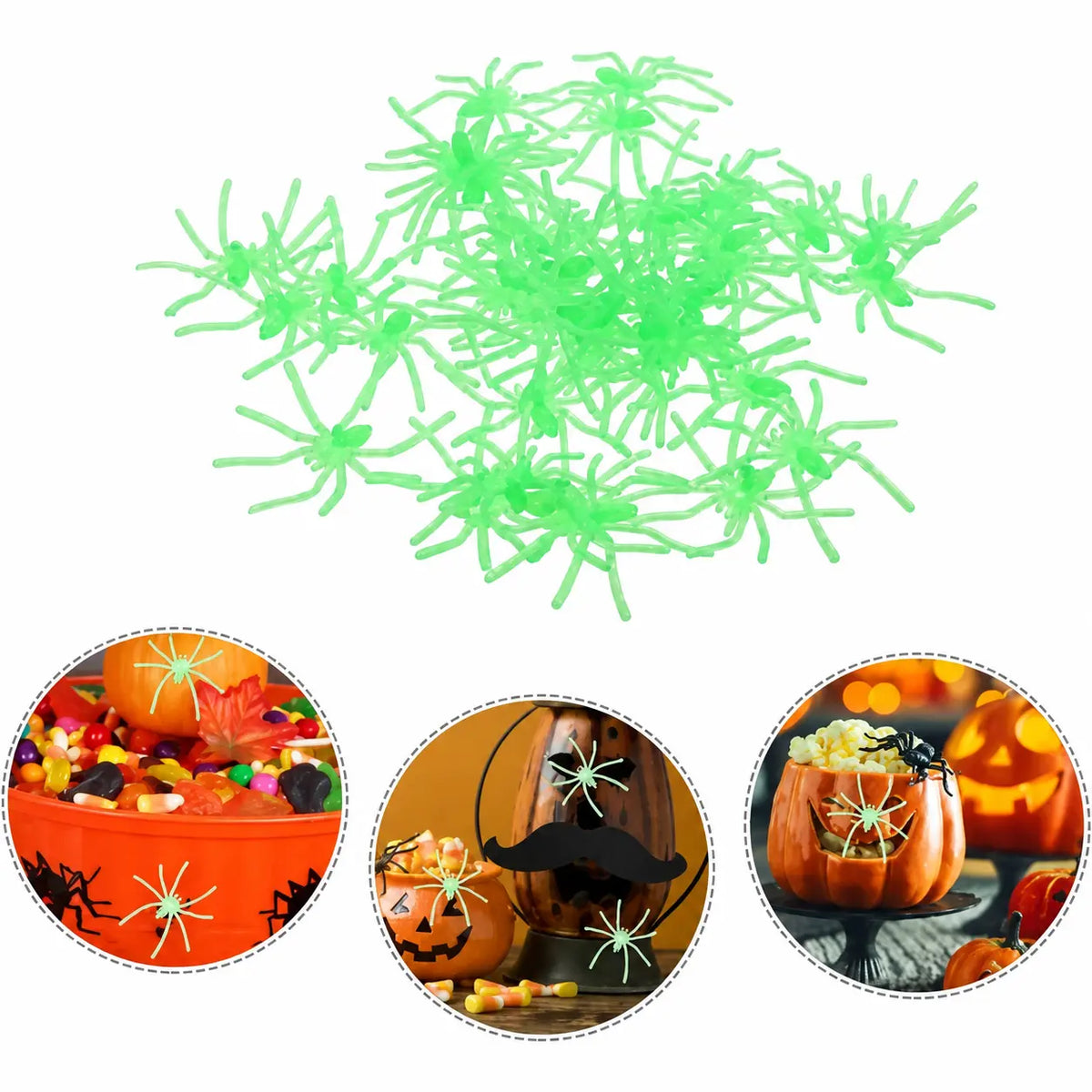 Glow-in-the-Dark Spider Decorations