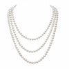 Three-Strand White Pearl Necklace Set