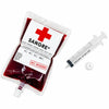 Halloween Fake Blood IV Bag Prop with Syringe