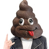 Funny poop emoji full-head costume mask