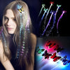 LED butterfly hair braid clip glowing in multicolor lights