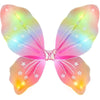 Multicolor translucent fairy wings illuminated with LED lights