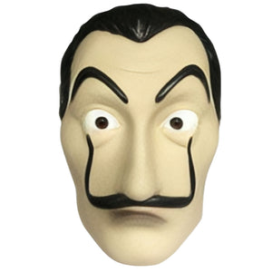Salvador Dali style latex costume mask with curled mustache