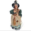 Country Plaid Burlap Witch Figurine