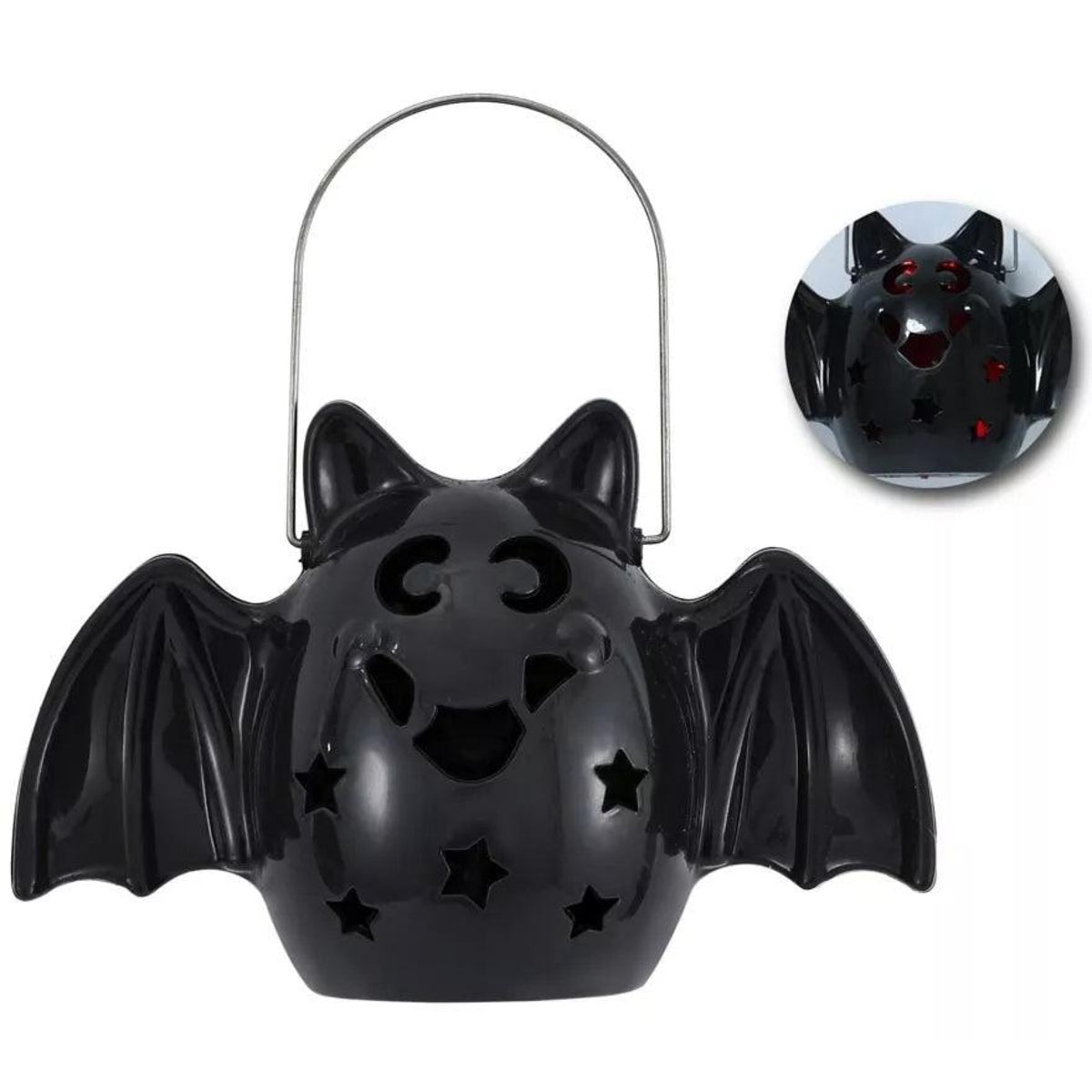 Spooky LED Halloween Bat Lantern Bucket
