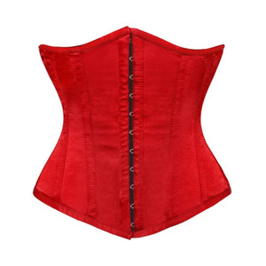White and Red Under bust Corset